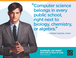 Downloadable PDF poster featuring a quote by actor Ashton Kutcher