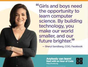 Downloadable PDF poster featuring a quote by former Facebook COO Sheryl Sandberg